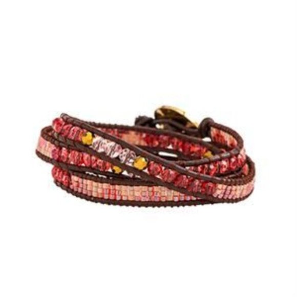 Mialisia Jewelry - French Rose Beaded Wrap Bracelet